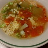 青瓜とトマトの卵スープ